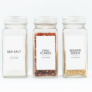 Minimalist Labels • Spice Labels • Modern Spice Labels • Spice Jar Labels • Minimalist Spice Labels •  Pantry • Modern Contemporary