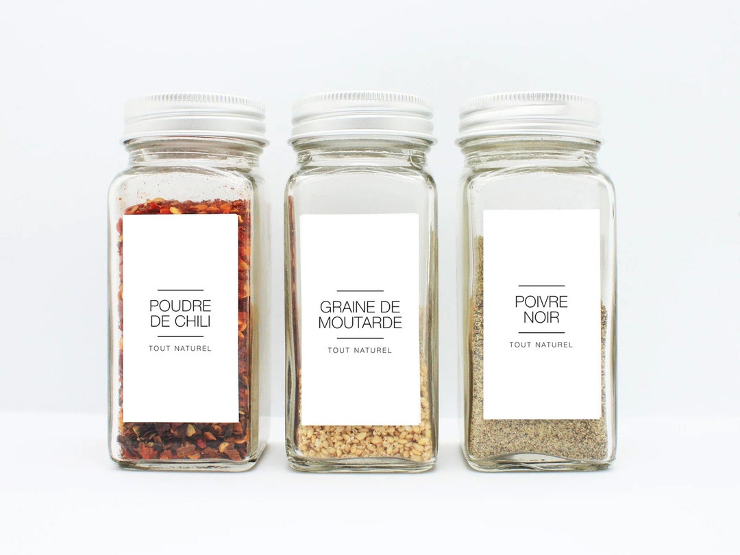 French Set Minimalist Pantry Labels Minimalist Spice Labels Minimalist