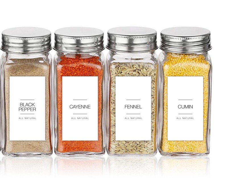 minimalist spice labels modern minimalist spice labels etsy