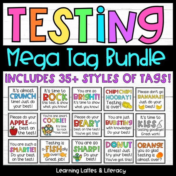 Testing Motivation Tags Candy Testing Gift Tags Smart Cookie Smartie Donut Stress Tags Testing State Assessment Teacher Downloads