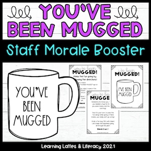 You&#39;ve Been Mugged Staff Morale Fun Coworker DIY Gift Ideas Staff Sunshine | Fun Colleague Ideas | Staff Morale Booster | Mug Gift Idea