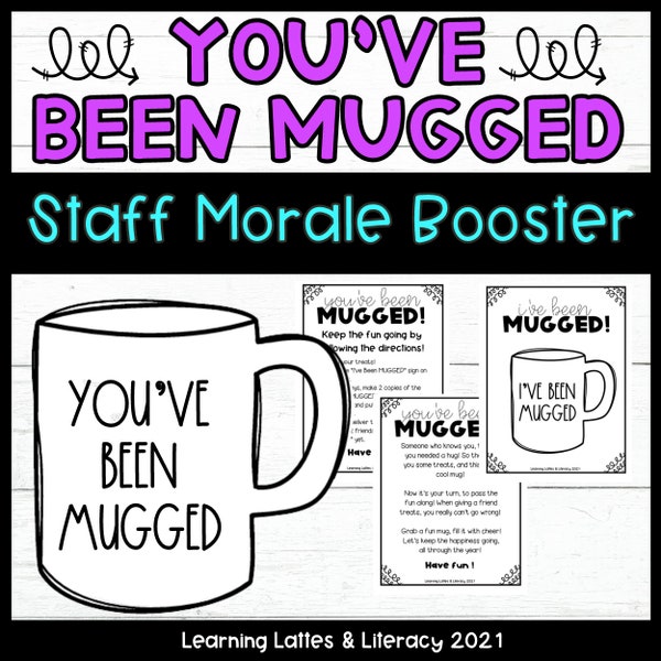 You've Been Mugged Staff Morale Fun Coworker DIY Gift Ideas Staff Sunshine | Fun Colleague Ideas | Staff Morale Booster | Mug Gift Idea