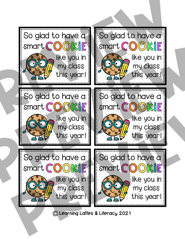 Smart Cookie Gift Tags: Back to School Treats (PDF Download) - Etsy