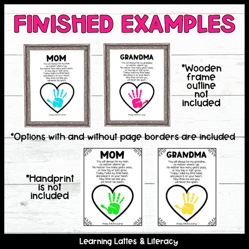Mother's Day Handprint Poem Craft: Keepsake Gift for Mom (PDF) - Etsy