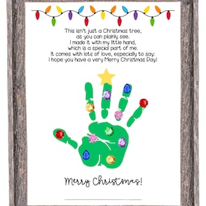 Christmas Tree Handprint Poem Template Craft Christmas Holiday ...