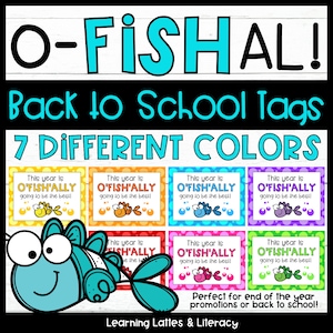 Back to School Goldfish Student Gift Tags Ofishally Goldfish Treat Tags Meet the Teacher Ofishal Gift Tag Printable Teacher Downloads