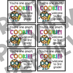 Smart Cookie Gift Tags: Back to School Treats (PDF Download) - Etsy