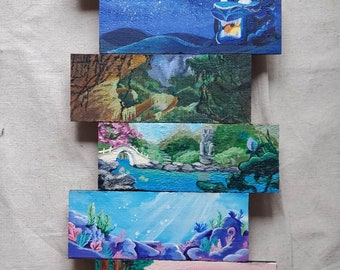 Paisaje de Disney Pintura de letreros de madera