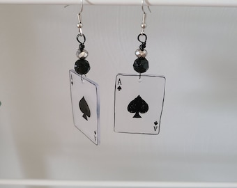 Pendientes colgantes As de picas