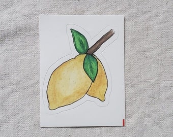 Pegatina de vinilo de limón