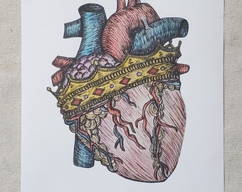 Reina de corazones Lámina artística