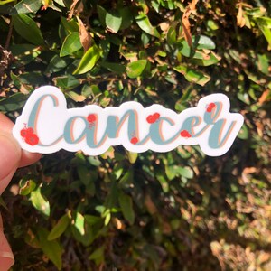 Cancer Sticker | Floral Cancer Sticker | Cancer Zodiac Sign