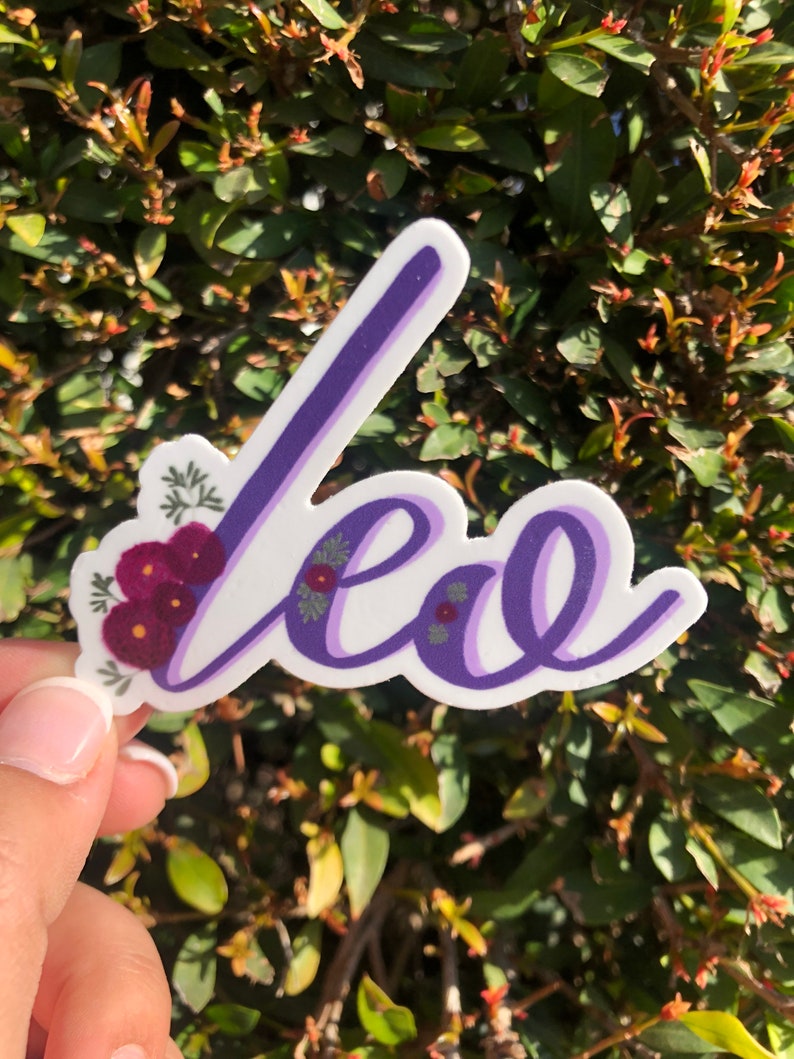 Sticker Names Leo Leo Sticker Zodiac Sign Sticker - Etsy