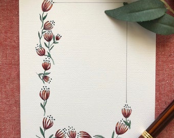 Flower Greeting Card | Blank Inside | Birthday Card for her | Hand painted floral card