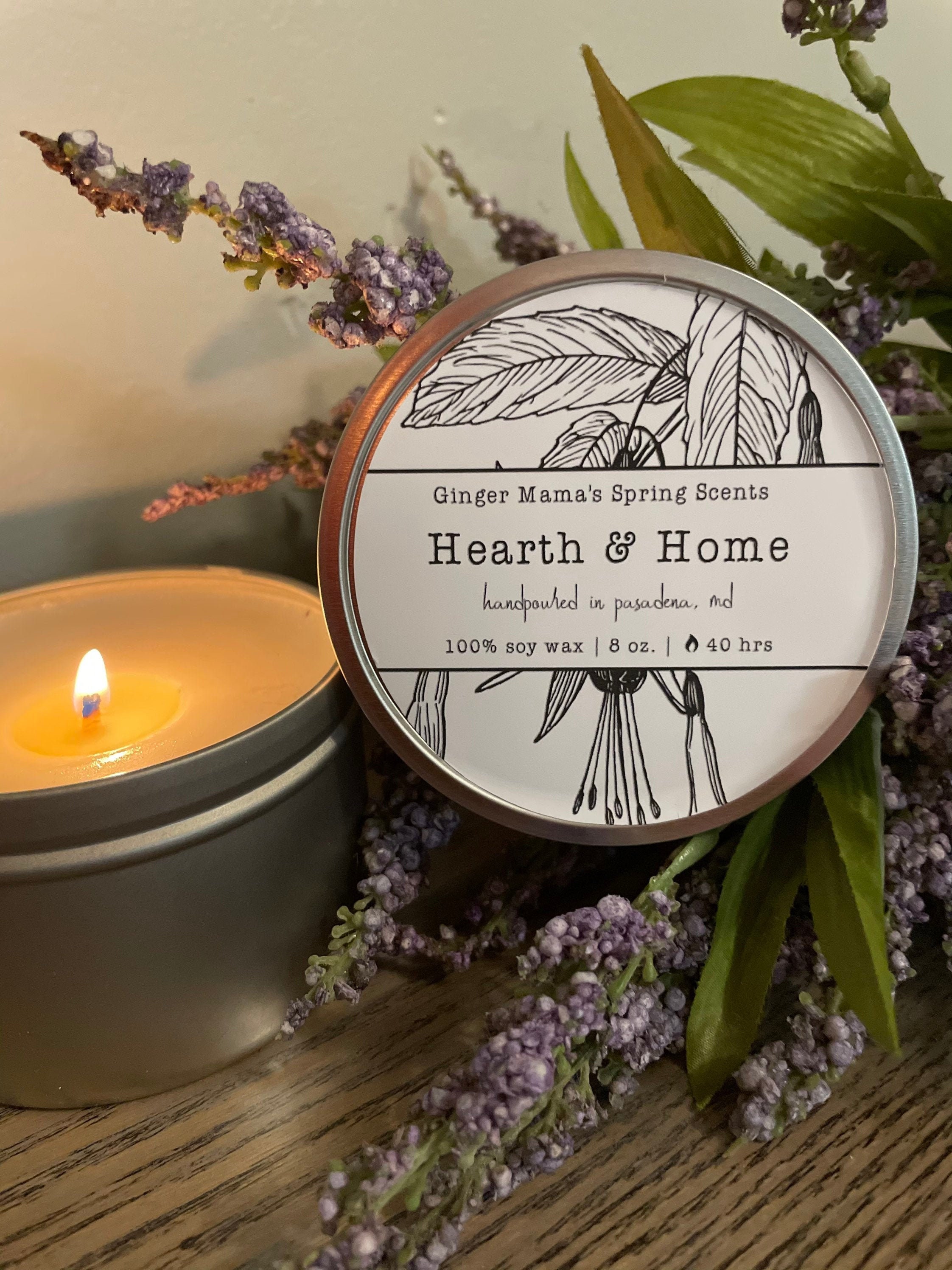 Hearth & Home 8 Oz 100 Soy Candle Etsy UK