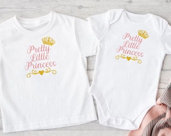 Pretty Little Princess Baby Bodysuit, Princess Baby Bodysuit, Princess Baby outfit, Princess Baby Gift, Toddler Princess Shirt