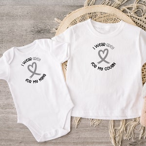 Brain Cancer Support Shirt Kids, Brain Cancer Cancer Support Bodysuit, Fight Cancer