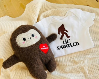 Lil Squatch Gift Set, Sasquatch Baby Gift, Bigfoot Baby, Bigfoot Bodysuit, Sasquatch Gift, Toddler Sasquatch