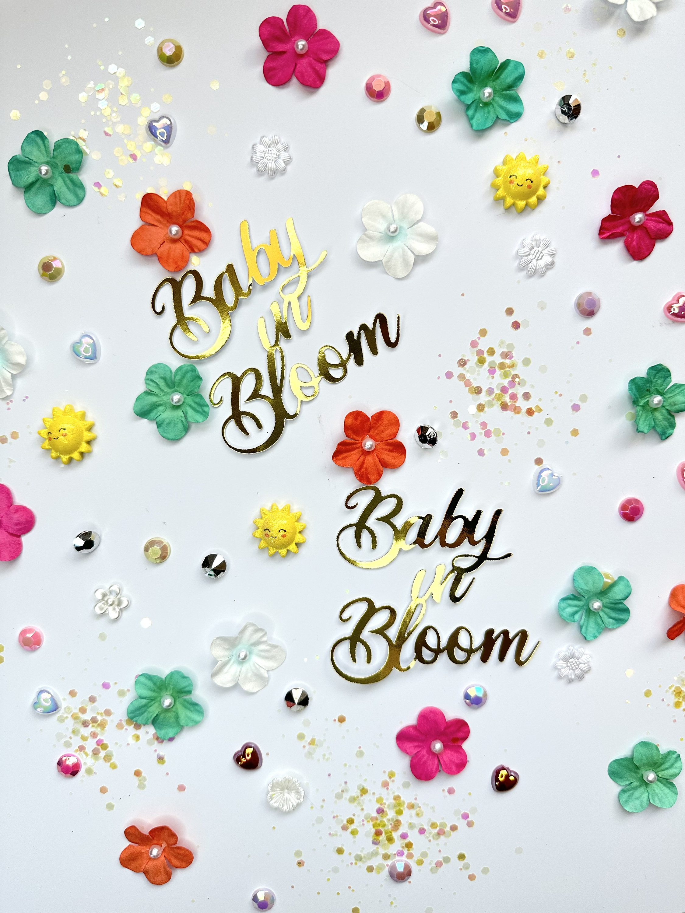Baby In Bloom Confetti Baby in Bloom Table Scatter Wildflower Baby Shower Party Wildflower Confetti Girl Baby Shower Decor
