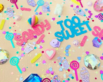 Candy Party Table Confetti | Personalized Confetti| Ice Cream Party Table Decor | Cupcake Sweets Party | Sprinkles Glitter Confetti