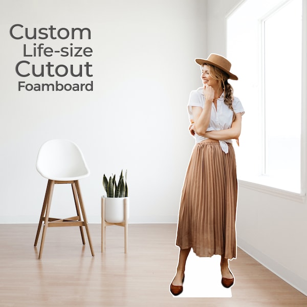Custom Life-Size Cutout from Picture – Perfect for Parties, Events, Weddings, Birthdays, Anniversaries