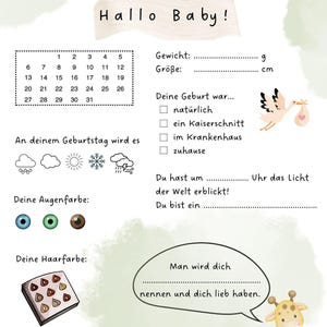 Baby Party Tippkarten Gioco Babyshower