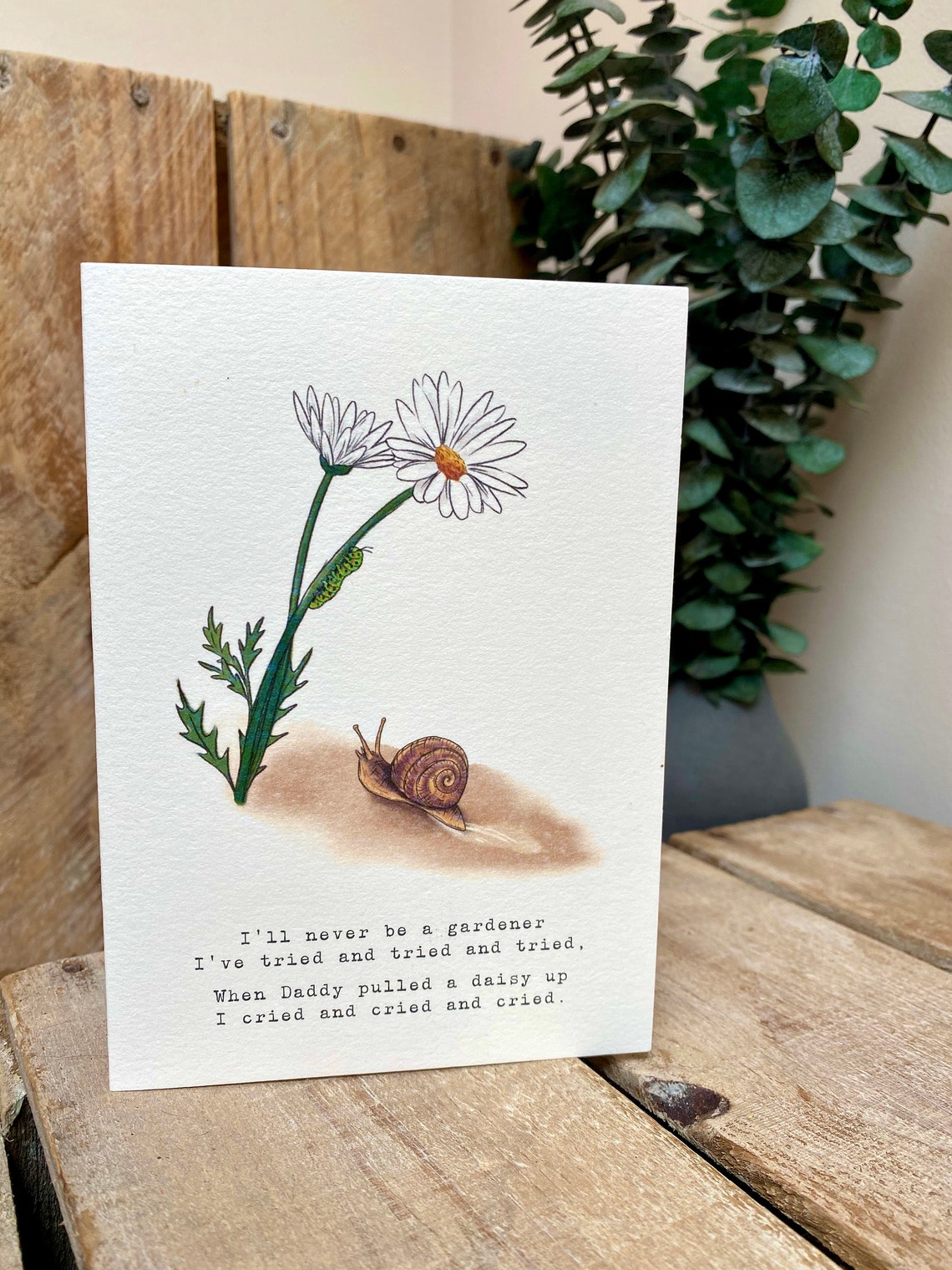 Daisy poem // flower cards Etsy