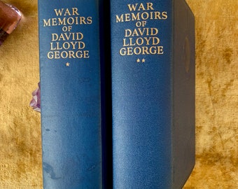 Set met twee delen - editie 1938 - Oorlogsmemoires van David Lloyd George, uitstekende staat