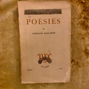 Poésies by Stéphane Mallarmé an Antique Limited Edition of a Collection of French poems 1932