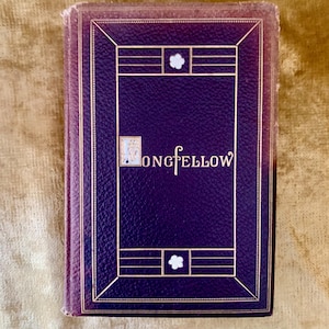 An Edwardian Antique Leatherbound Copy of The Poetical Works of Longfellow 1906