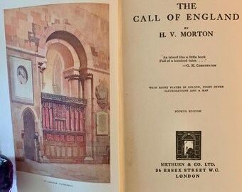 Der Ruf Englands von H.V. Morton ein Antikes Hardcover Reisebuch 1929