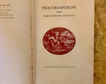 Erste Ausgabe Gedichte in Hardcover - Penthesperon von Christopher Hassall 1938