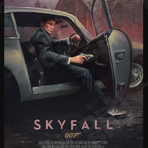 Skyfall A3 James Bond 007 Premium Giclée Kunstdruck