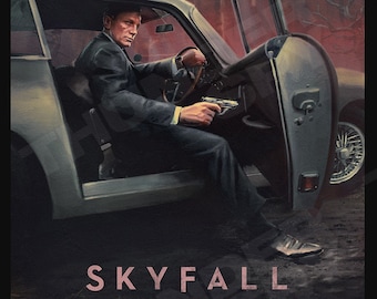 Skyfall A3 James Bond 007 Premium Giclée Art Print