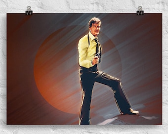 James Bond-poster - Roger Moore-poster - James Bond Art - filmposter muurkunst, kerstcadeau voor hem