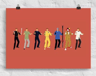 James Bond-poster - Roger Moore Costumes-poster - James Bond Art - filmposter muurkunst, kerstcadeau voor hem