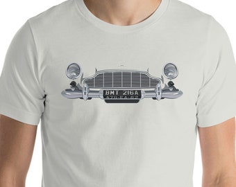 Camiseta de James Bond 007 - Parrilla del Aston Martin DB5 - Arte de James Bond - Camiseta de James Bond - Camiseta de Aston Martin - Regalo de cumpleaños para él
