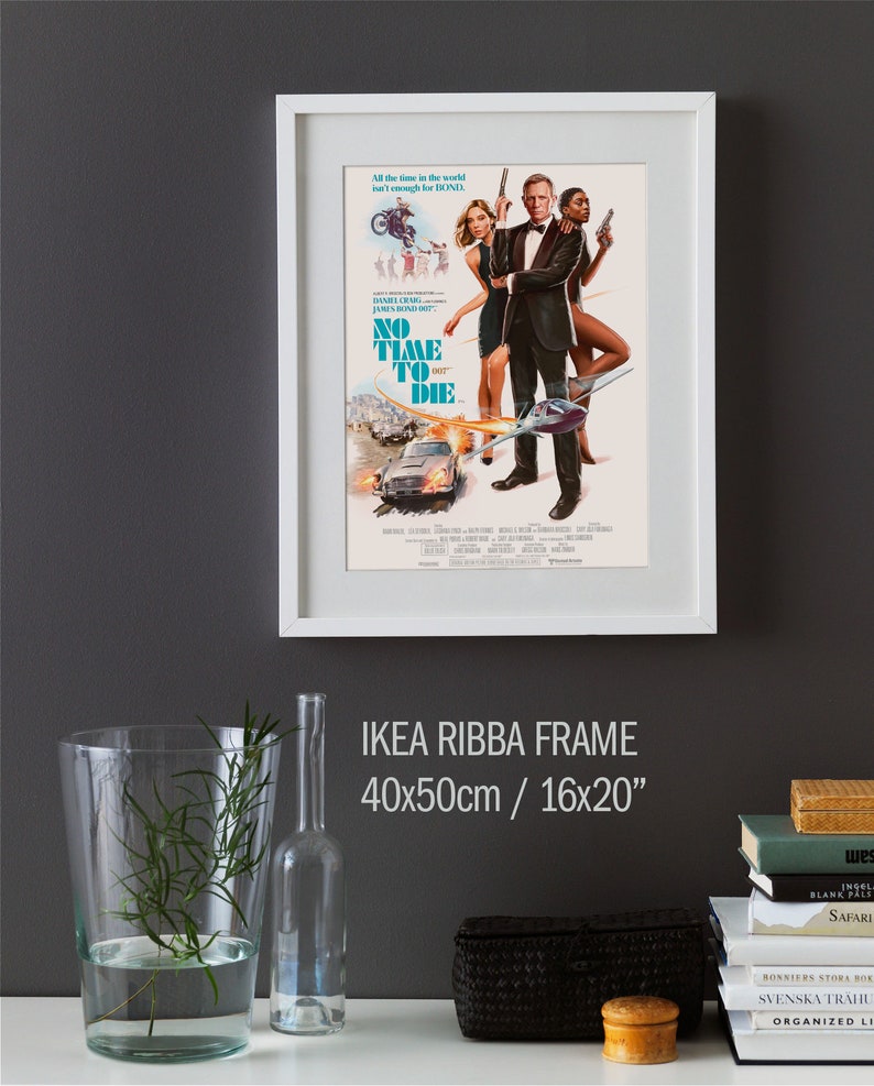 No Time To Die '83 A3 Retro Painted James Bond 007 Movie Poster Premium Giclée Art Print image 3