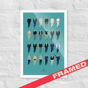 James Bond poster - Casino Royale poster - James Bond Art - Daniel Craig, FRAMED wall art movie poster, Christmas gift for him