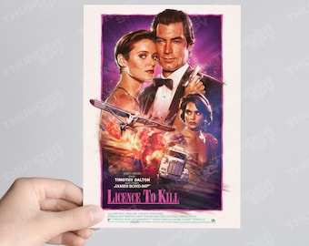 Licence To Kill A5 James Bond 007 Movie Poster Art Card