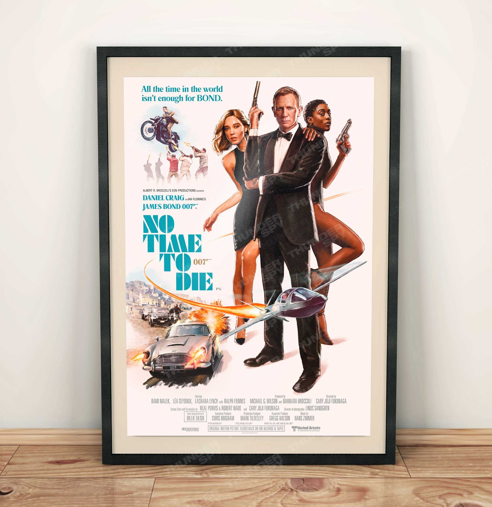 Discover No Time To Die '83 A3 Retro Painted James Bond 007 Movie Poster