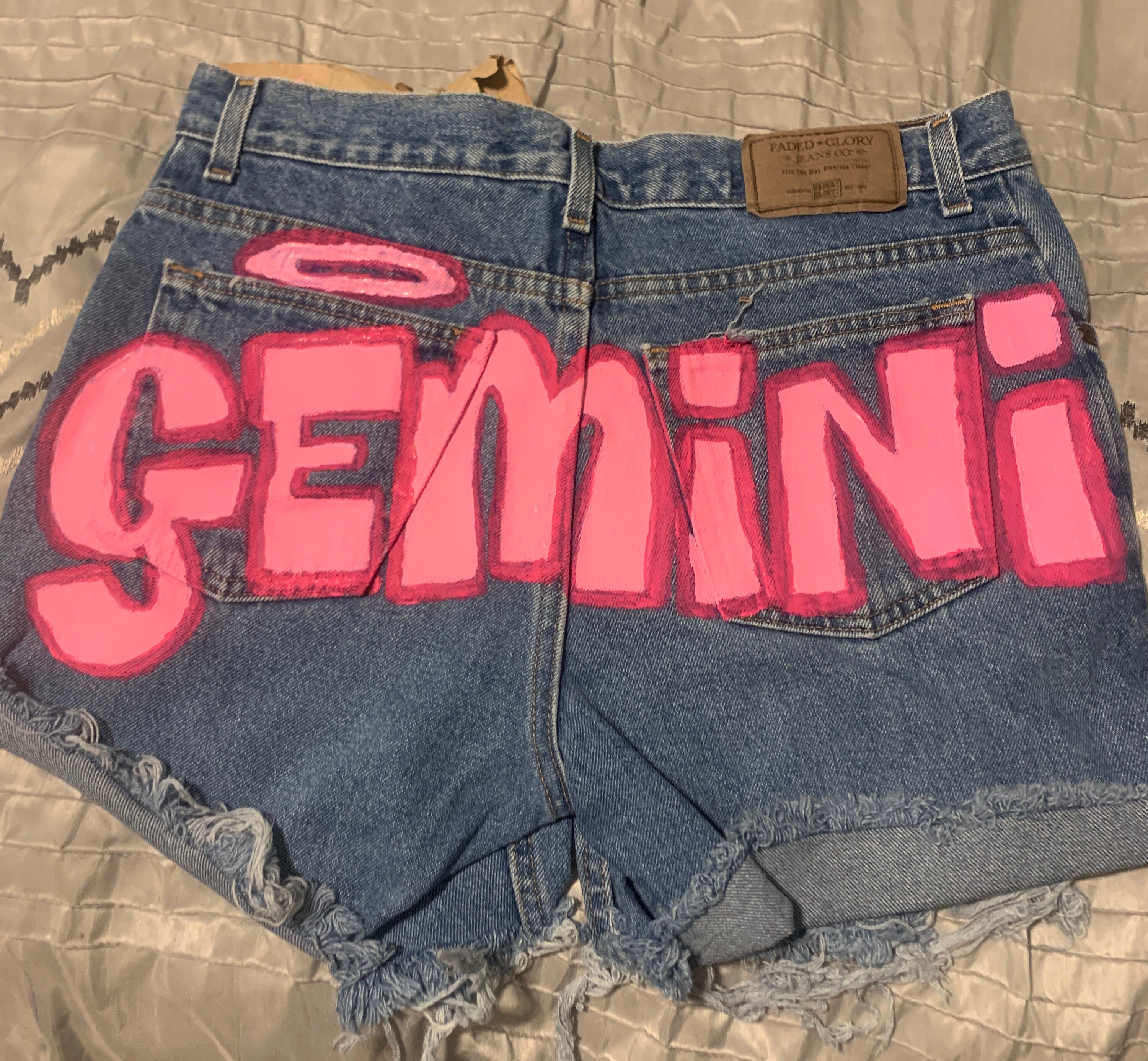 painted on jean shorts
