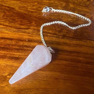 Pendolo in quarzo rosa