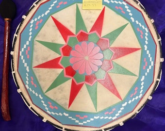 16” Patterned Shamanic Drum