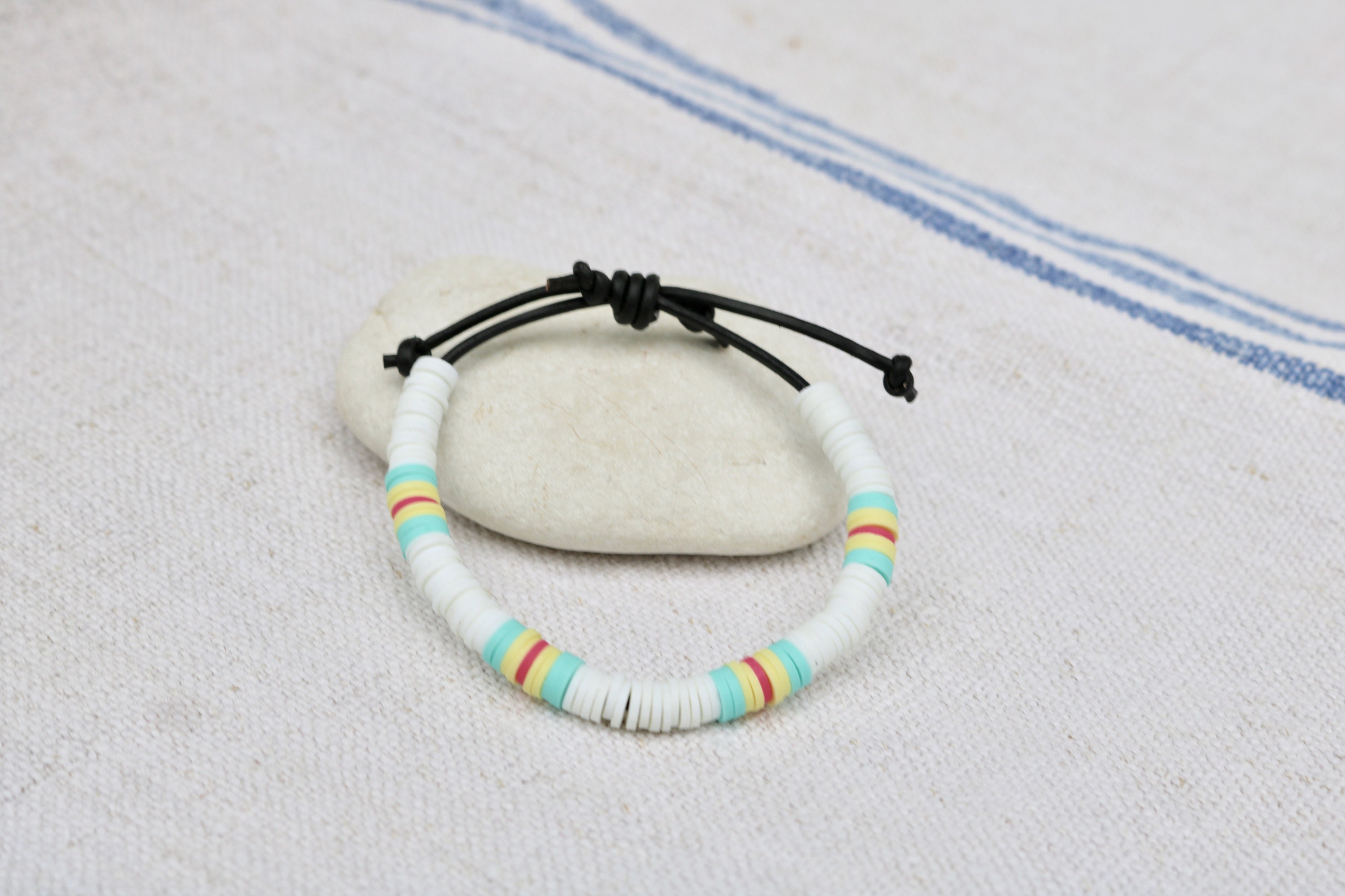 Outer Banks inspired Heishi bead mens bracelet Etsy