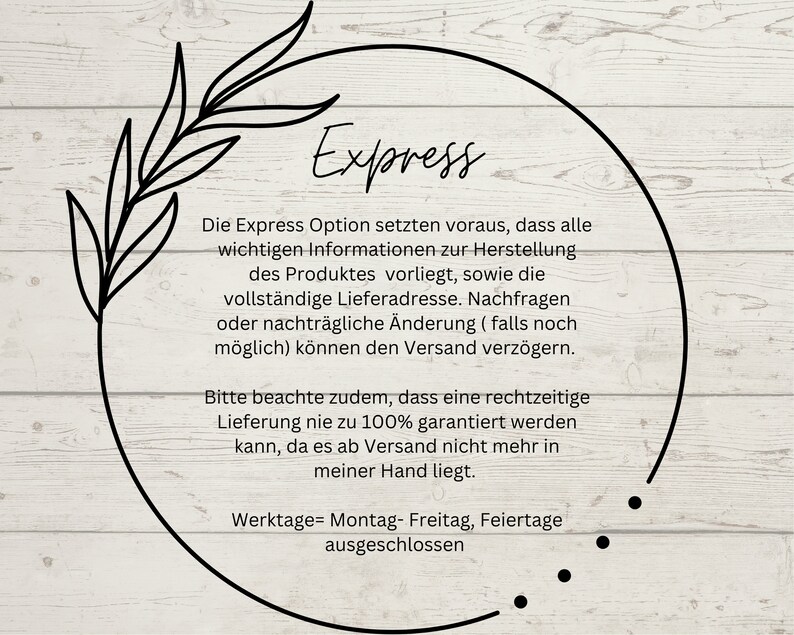 EXPRESS Anfertigung und oder Expressversand image 4