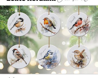 Christbaumschmuck Weihnachtsanhänger Ornament Weihnachten Heimische Singvögel Geschenke Anhänger Keramik Weihnachtsschmuck Familie Kinder