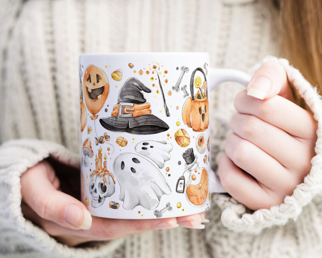 Gift Cup Etsy Girlfriend Wife Coffee Autumn Husband Spooky - Halloween Friend Halloween Cup Cup Decoration Happy Children\'s Gift
