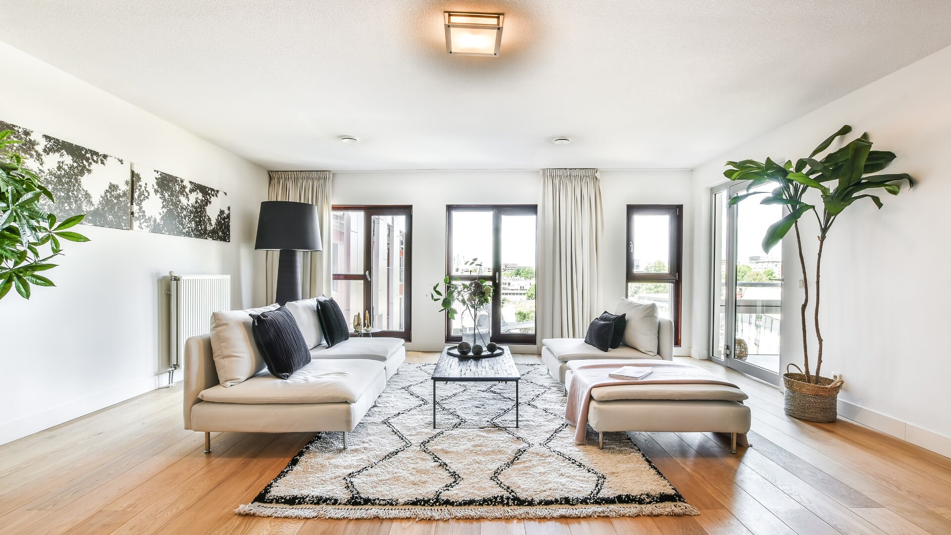 Zoom Background Digital Backdrop Modern Living Room Backdrop Etsy