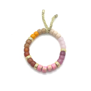 Tropicana Sommer Edelstein Pony Perlenarmband | Big Bead Regenbogen Armband | Forte Bead Inspiriert | Trendy Edelstein Krähe Perlenarmband